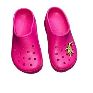 Girls Pink Crocs